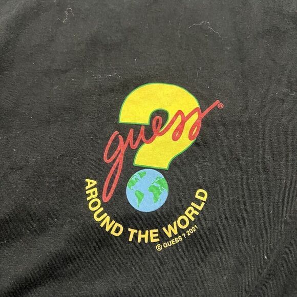 Guess Georges Marciano Vintage T-shirt Large Around The World Made In USA 1989 - Picture 5 of 8